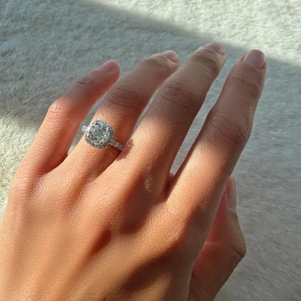 2.00tw Bali Round Diamond Halo Pave Engagement Ring Image 5 La Mine d'Or Moncton, NB