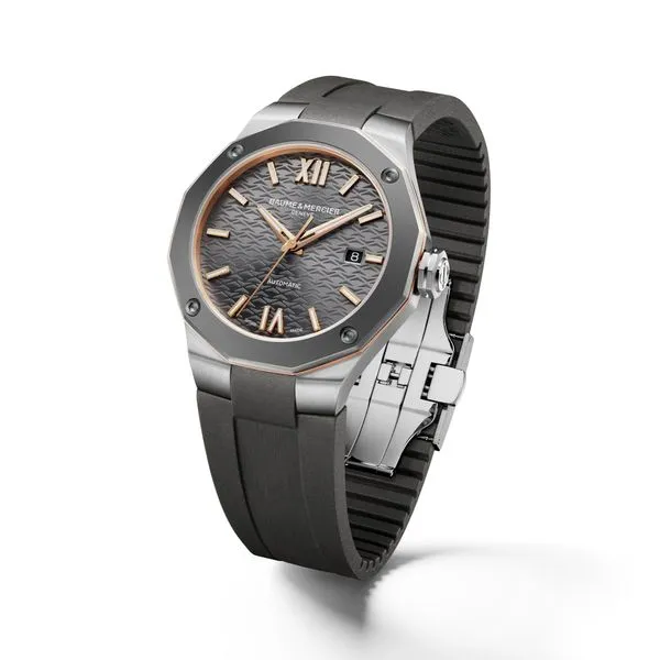 Baume & Mercier Riviera Automatic Watch Grey Dial 42mm Image 2 La Mine d'Or Moncton, NB