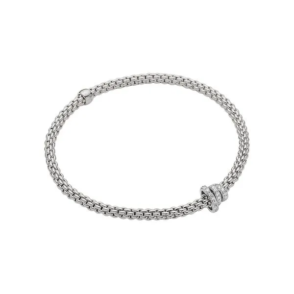 FOPE Prima Flex'it White Gold Diamond Bracelet Size S La Mine d'Or Moncton, NB