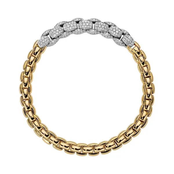 FOPE Eka Flex'it Yellow Gold Diamond Bracelet Size M Image 2 La Mine d'Or Moncton, NB