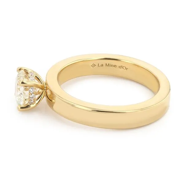 1.11tw Lagos Diamond Halo Engagement Ring 5mm Band Image 2 La Mine d'Or Moncton, NB