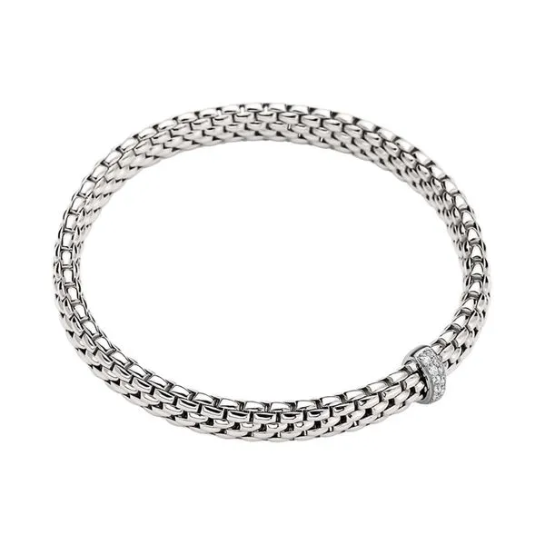 FOPE Vendome Flex'it White Gold Diamond Bracelet Size M La Mine d'Or Moncton, NB