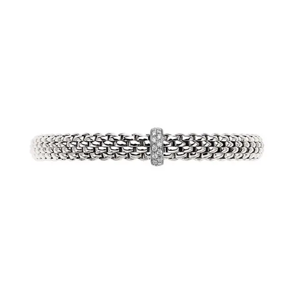 FOPE Vendome Flex'it White Gold Diamond Bracelet Size M Image 3 La Mine d'Or Moncton, NB