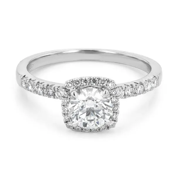 1.11tw Bali Round Diamond Pave Halo Engagement Ring La Mine d'Or Moncton, NB