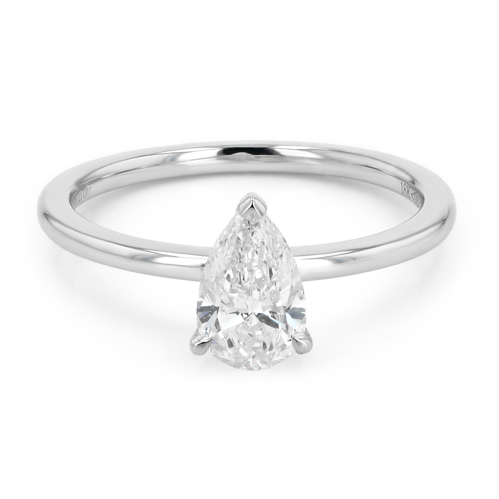 0.80ct Victoria Pear Diamond Solitaire Engagement Ring La Mine d'Or Moncton, NB