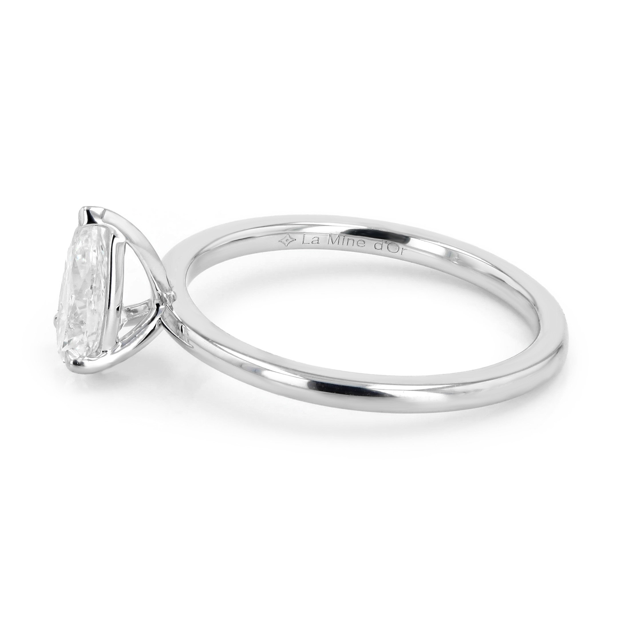 0.80ct Victoria Pear Diamond Solitaire Engagement Ring Image 2 La Mine d'Or Moncton, NB