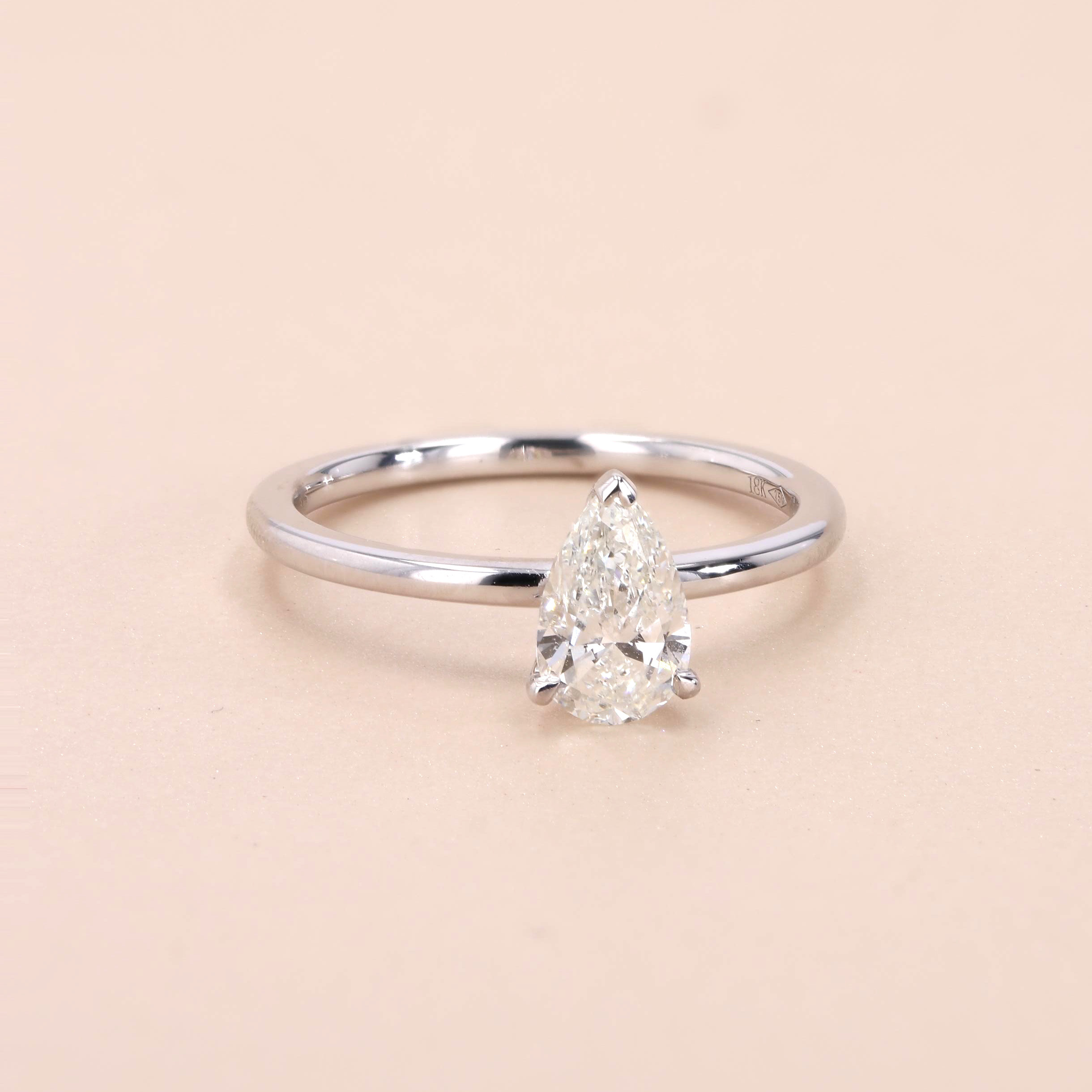 0.80ct Victoria Pear Diamond Solitaire Engagement Ring Image 3 La Mine d'Or Moncton, NB