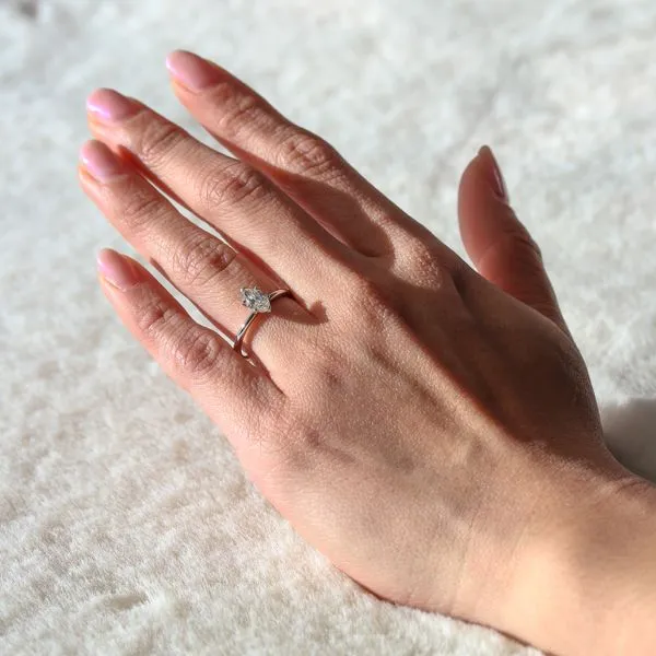 0.75ct Victoria Marquise Diamond Solitaire Engagement Ring Image 5 La Mine d'Or Moncton, NB