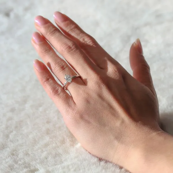 1.00ct Victoria Marquise Diamond Solitaire Engagement Ring Image 5 La Mine d'Or Moncton, NB
