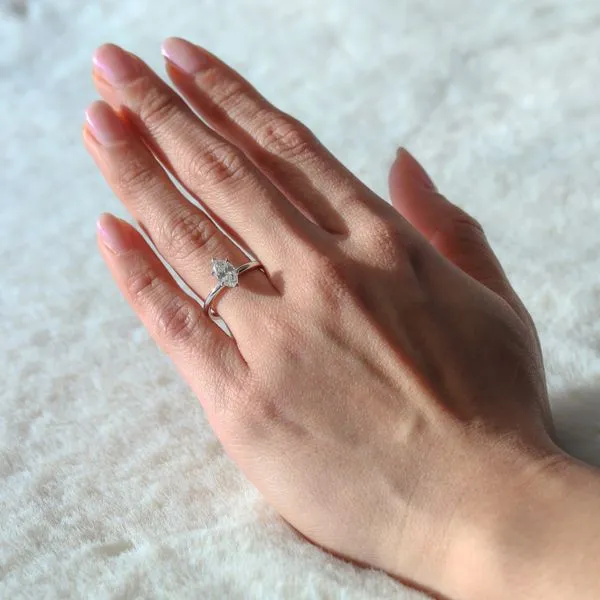 1.00ct Victoria Marquise Diamond Solitaire Engagement Ring Image 5 La Mine d'Or Moncton, NB