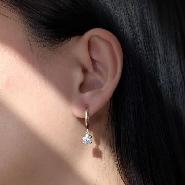 1.80tw Round Diamond French Drop Earrings Image 3 La Mine d'Or Moncton, NB