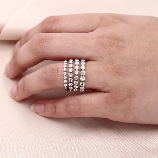 0.25tw Always Single Shared Claw Platinum Diamond Band Image 5 La Mine d'Or Moncton, NB