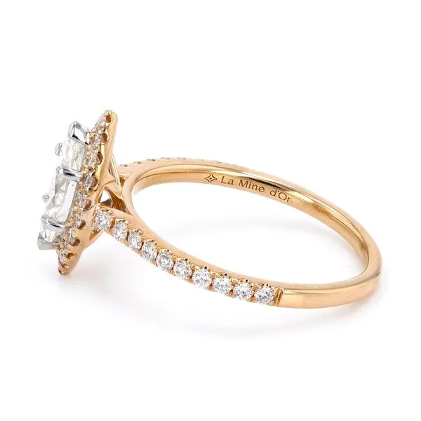 1.12tw Arizona Marquise Diamond Halo Engagement Ring Image 2 La Mine d'Or Moncton, NB