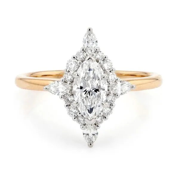 1.03tw Camellia Marquise Diamond Halo Engagement Ring La Mine d'Or Moncton, NB