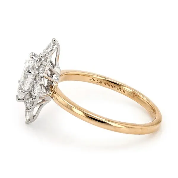 1.03tw Camellia Marquise Diamond Halo Engagement Ring Image 2 La Mine d'Or Moncton, NB