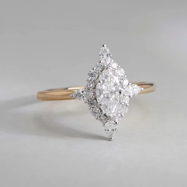 1.03tw Camellia Marquise Diamond Halo Engagement Ring Image 4 La Mine d'Or Moncton, NB