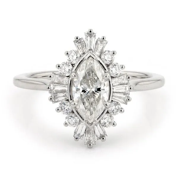 1.30tw Glamis Marquise Diamond Halo Engagement Ring La Mine d'Or Moncton, NB