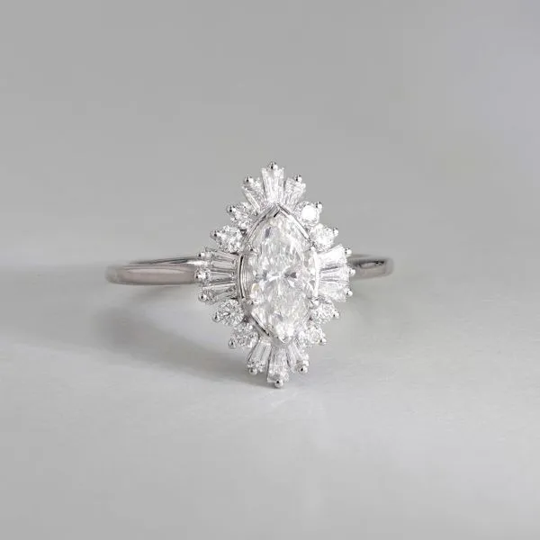 1.30tw Glamis Marquise Diamond Halo Engagement Ring Image 3 La Mine d'Or Moncton, NB