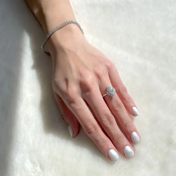 1.30tw Glamis Marquise Diamond Halo Engagement Ring Image 5 La Mine d'Or Moncton, NB