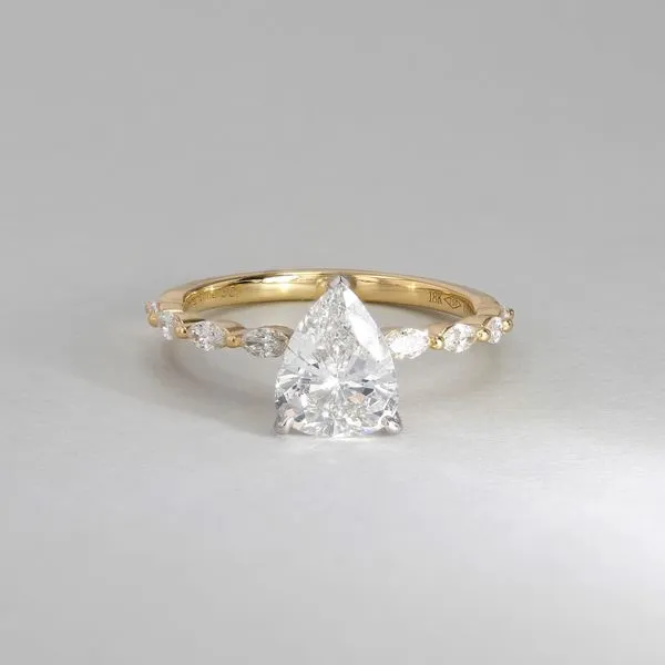 1.71tw Berlin Pear Shaped Diamond Pave Engagement Ring Image 3 La Mine d'Or Moncton, NB