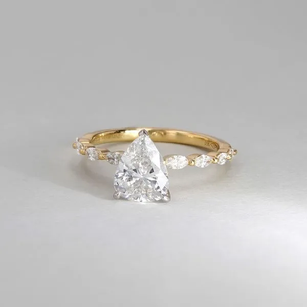 1.71tw Berlin Pear Shaped Diamond Pave Engagement Ring Image 4 La Mine d'Or Moncton, NB