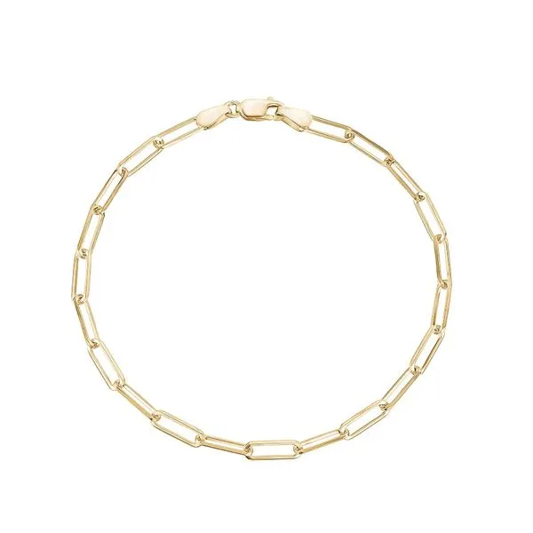 10kt Yellow Gold Paperclip Bracelet 7.5" La Mine d'Or Moncton, NB