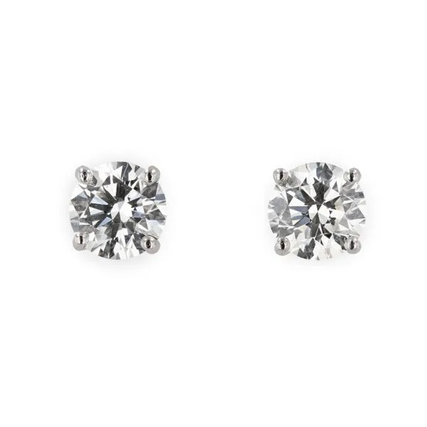 1.61tw Round Brilliant Diamond Platinum Stud Earrings La Mine d'Or Moncton, NB