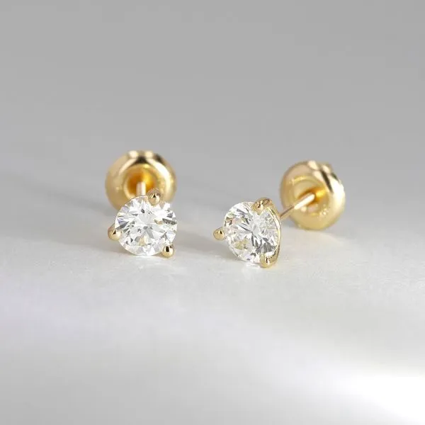 1.20tw Signature Round Brilliant Diamond Stud Earrings Image 2 La Mine d'Or Moncton, NB