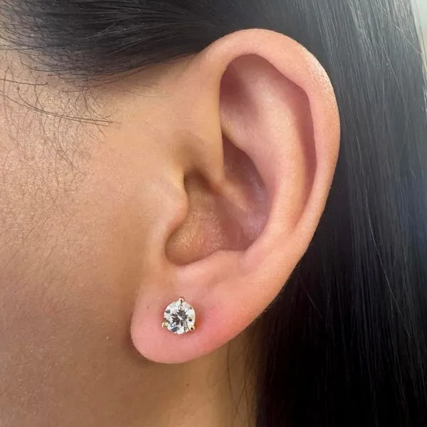 1.20tw Signature Round Brilliant Diamond Stud Earrings Image 3 La Mine d'Or Moncton, NB