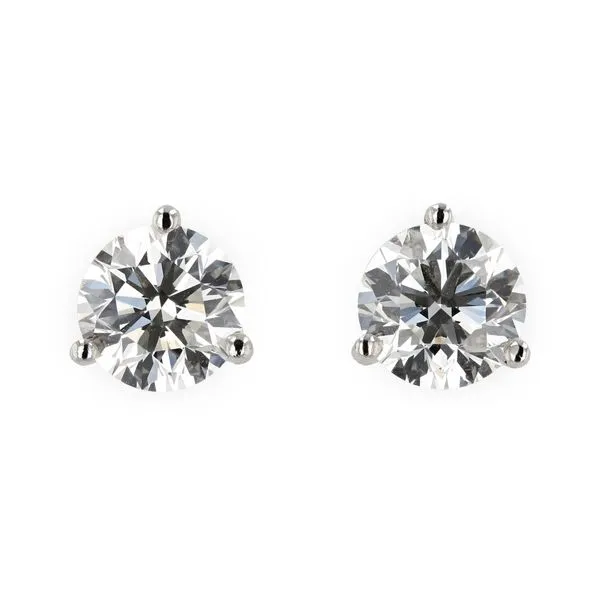 3.01tw Signature Round Brilliant Diamond Platinum Stud Earrings La Mine d'Or Moncton, NB