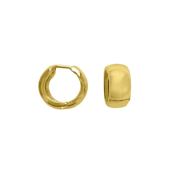 10kt Yellow Gold Wide Huggie Earrings La Mine d'Or Moncton, NB