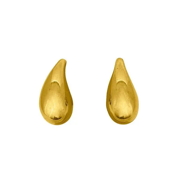 10kt Yellow Gold Tear Drop Stud Earrings La Mine d'Or Moncton, NB