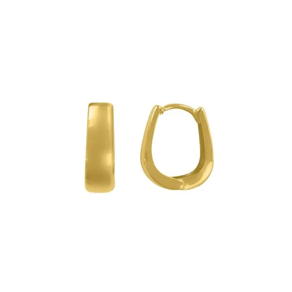 10kt Yellow Gold Oval Huggie Earrings La Mine d'Or Moncton, NB