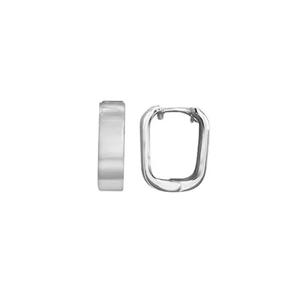 10kt White Gold Classic Huggie Earrings La Mine d'Or Moncton, NB