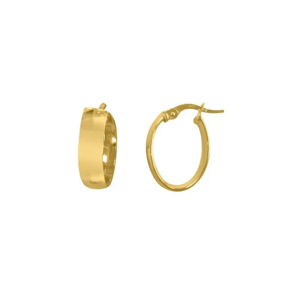 10kt Yellow Gold Small Oval Hoop Earrings La Mine d'Or Moncton, NB