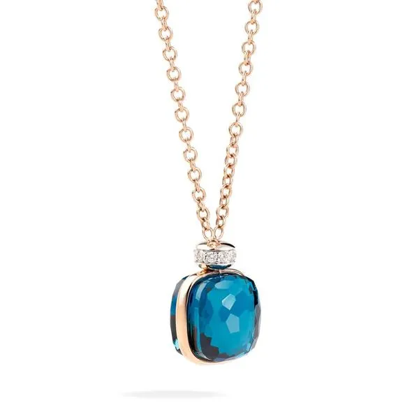 Pomellato Nudo London Blue Topaz & Diamond Necklace La Mine d'Or Moncton, NB