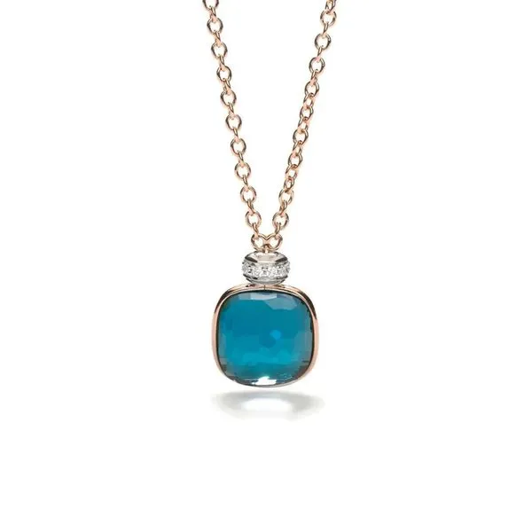 Pomellato Nudo London Blue Topaz & Diamond Necklace Image 2 La Mine d'Or Moncton, NB