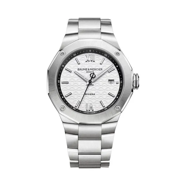 Baume & Mercier Riviera Automatic Watch White Dial 42mm La Mine d'Or Moncton, NB