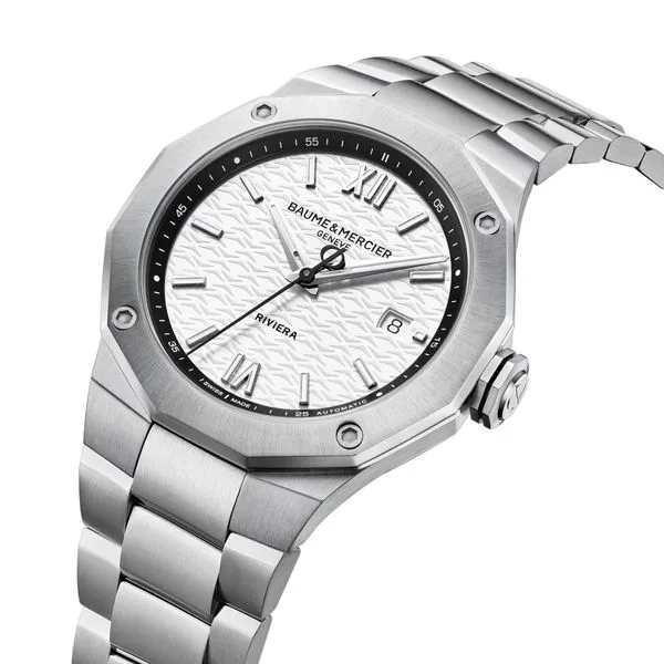 Baume & Mercier Riviera Automatic Watch White Dial 42mm Image 3 La Mine d'Or Moncton, NB