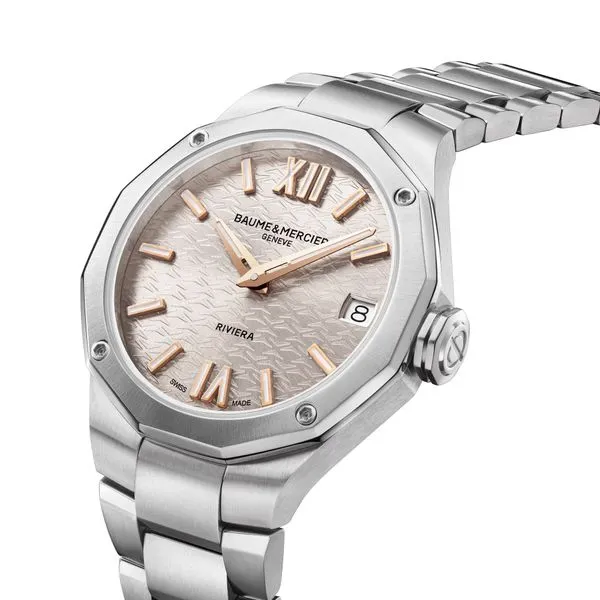 Baume & Mercier Riviera Quartz Watch Silver Dial 33mm Image 3 La Mine d'Or Moncton, NB