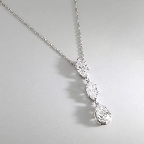 2.33tw Marquise & Pear Diamond Drop Necklace Image 3 La Mine d'Or Moncton, NB