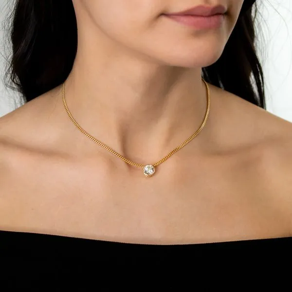 3.00ct Round Brilliant Diamond Solitaire Necklace Image 4 La Mine d'Or Moncton, NB