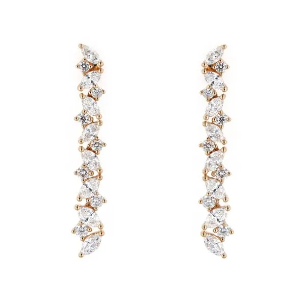 0.85tw Together Marquise and Round Diamond Drop Stud Earrings La Mine d'Or Moncton, NB