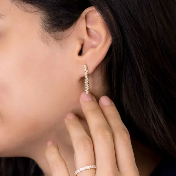 0.85tw Together Marquise and Round Diamond Drop Stud Earrings Image 4 La Mine d'Or Moncton, NB