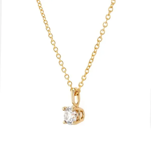 0.70ct Round Canadian Diamond Solitaire Pendant 18" Image 2 La Mine d'Or Moncton, NB