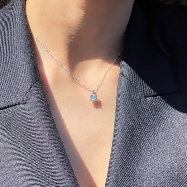 1.35tw Round Diamond Hidden Halo Pendant Image 3 La Mine d'Or Moncton, NB