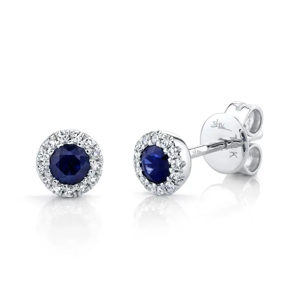 0.36tw Shy Creation Eden Sapphire & Diamond Stud Earrings La Mine d'Or Moncton, NB