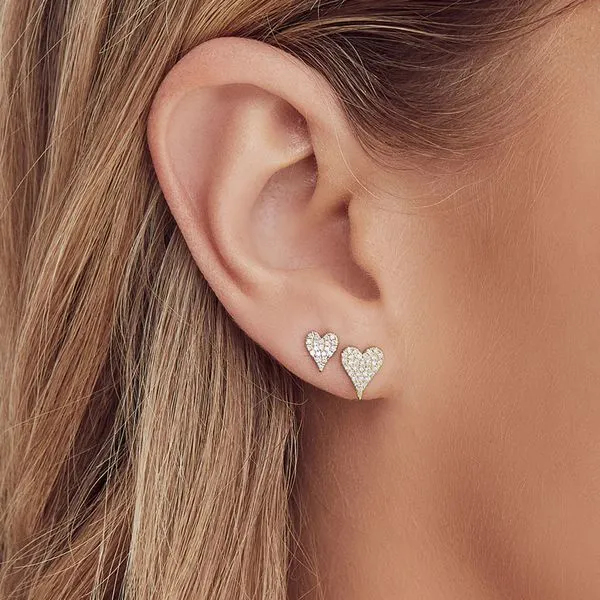 0.14tw Shy Creation Kate Diamond Heart Stud Earrings Image 3 La Mine d'Or Moncton, NB