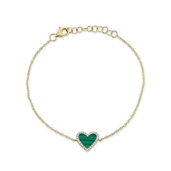 0.90tw Shy Creation Kate Diamond & Malachite Heart Bracelet La Mine d'Or Moncton, NB
