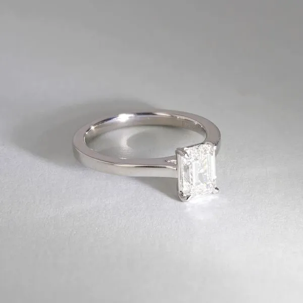 1.29ct Reno Emerald Diamond Solitaire Engagement Ring Image 3 La Mine d'Or Moncton, NB